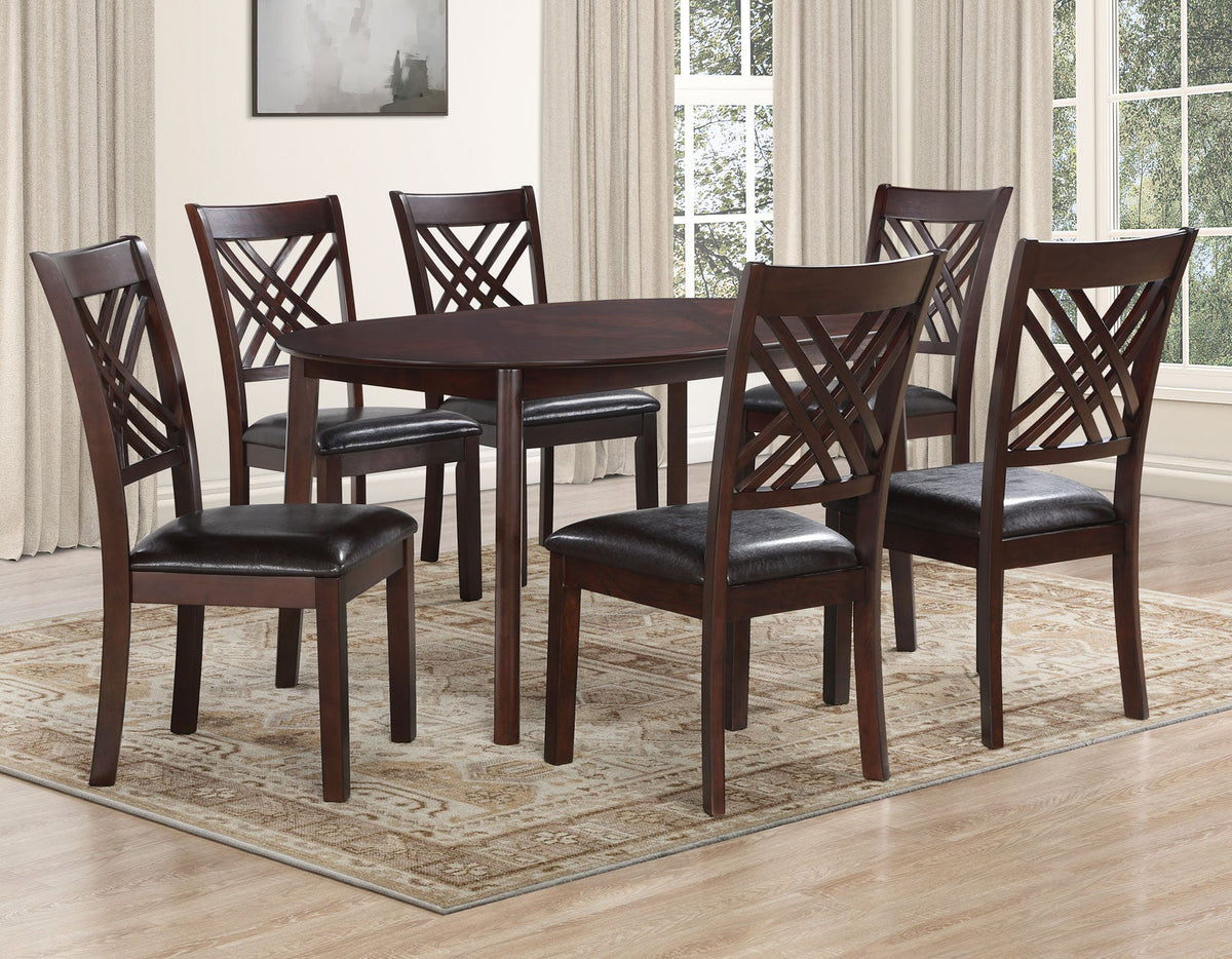 Adrian Espresso 60″ Oval Dining Table