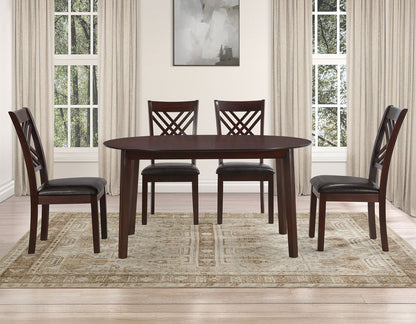 Adrian Espresso Oval Dining Room Set