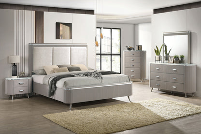 Aldridge Light Gray Contemporary Bedroom Set
