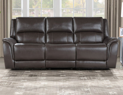 Alexandria Chocolate 3-Piece Top-Grain Leather Power Reclining Living Room Set
