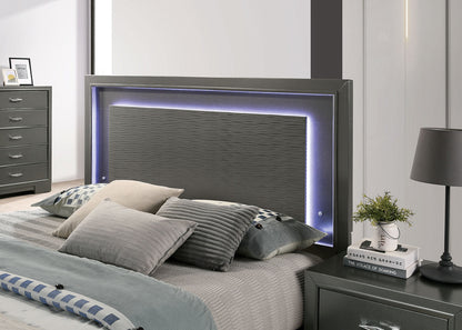 Alison Metallic Gray Contemporary Youth Bedroom Set