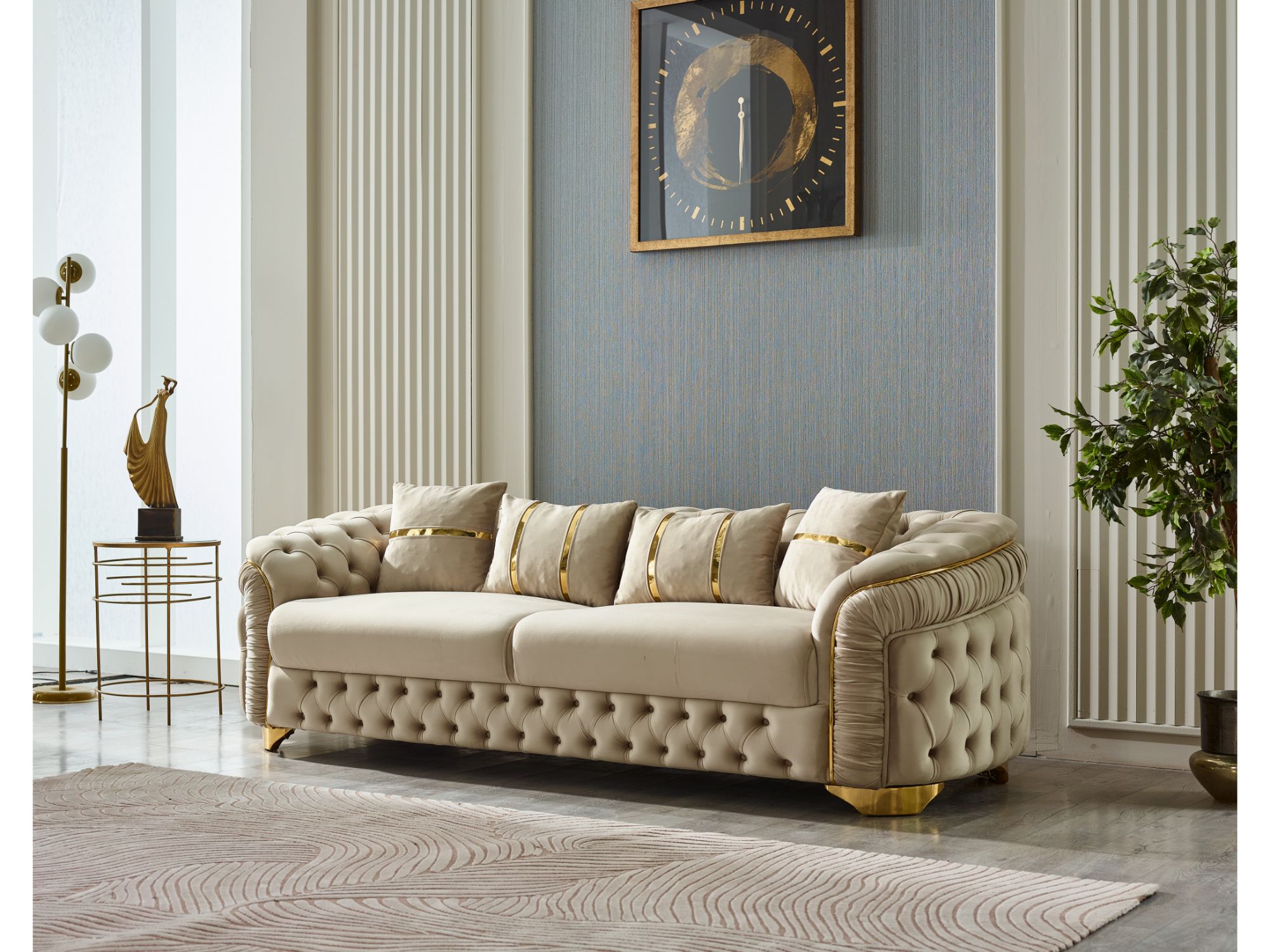 Arizona Stationary Sofa in Beige