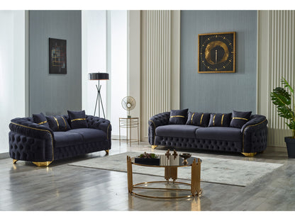 Arizona 3-pieces (Sofa &amp; Loveseat &amp; Chair) Livingroom Set in Anthracite