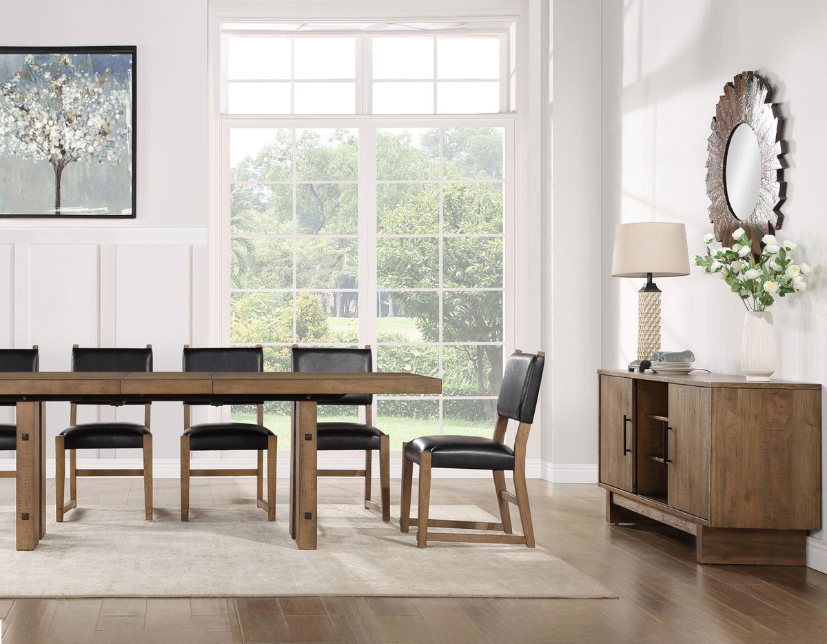 Atmore Dark Driftwood/Black Dining Room Set