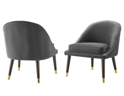Avalon Charcoal Velvet Accent Chair