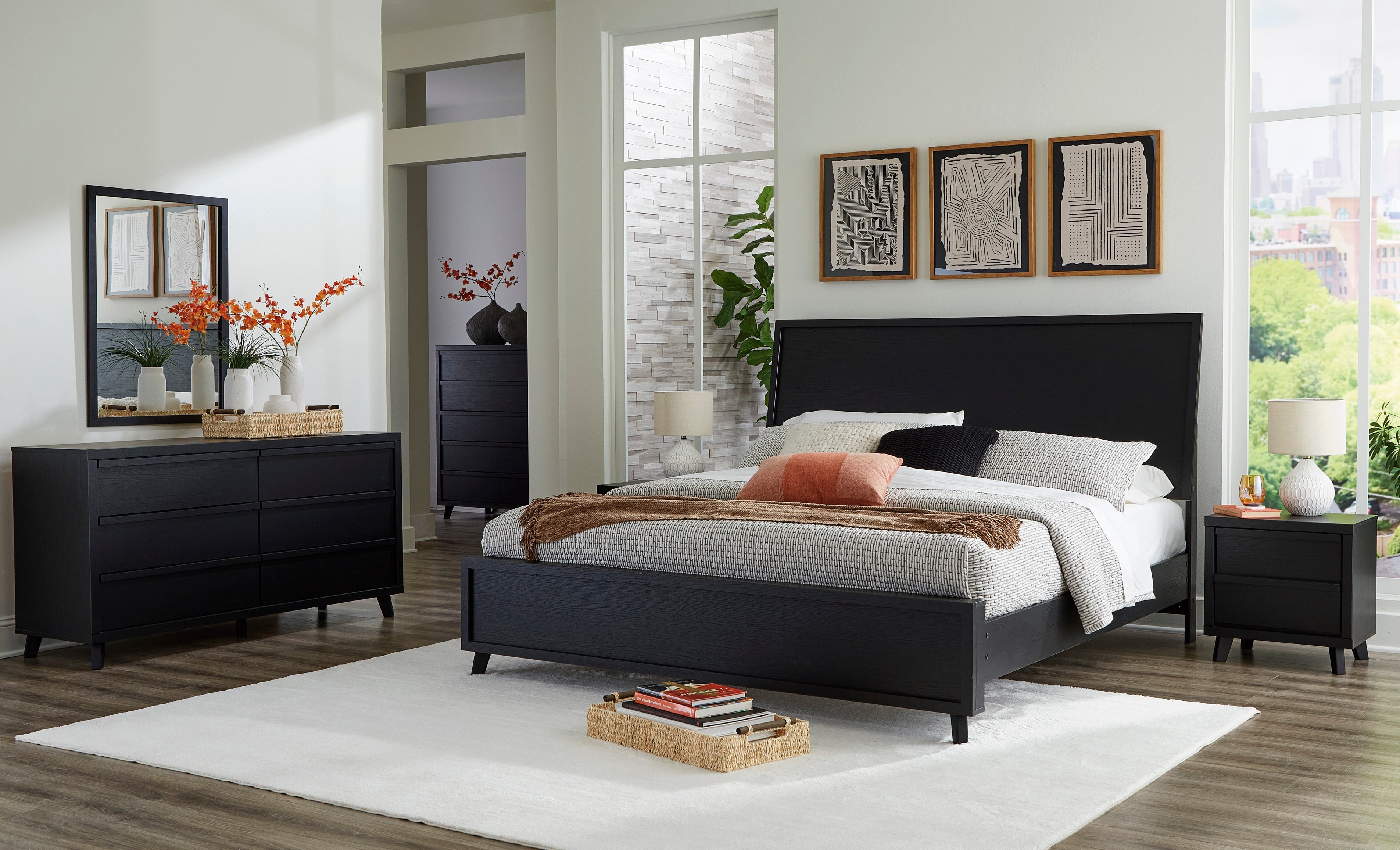 Danziar Black Panel Bedroom Set from Ashley - Luna Furniture