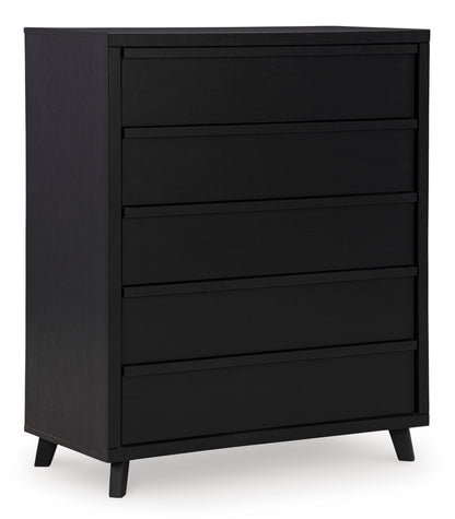 Danziar Black Slat Panel Bedroom Set from Ashley - Luna Furniture