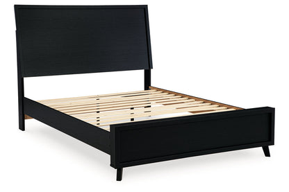 Danziar Black Queen Platform Bed -  Ashley - Luna Furniture