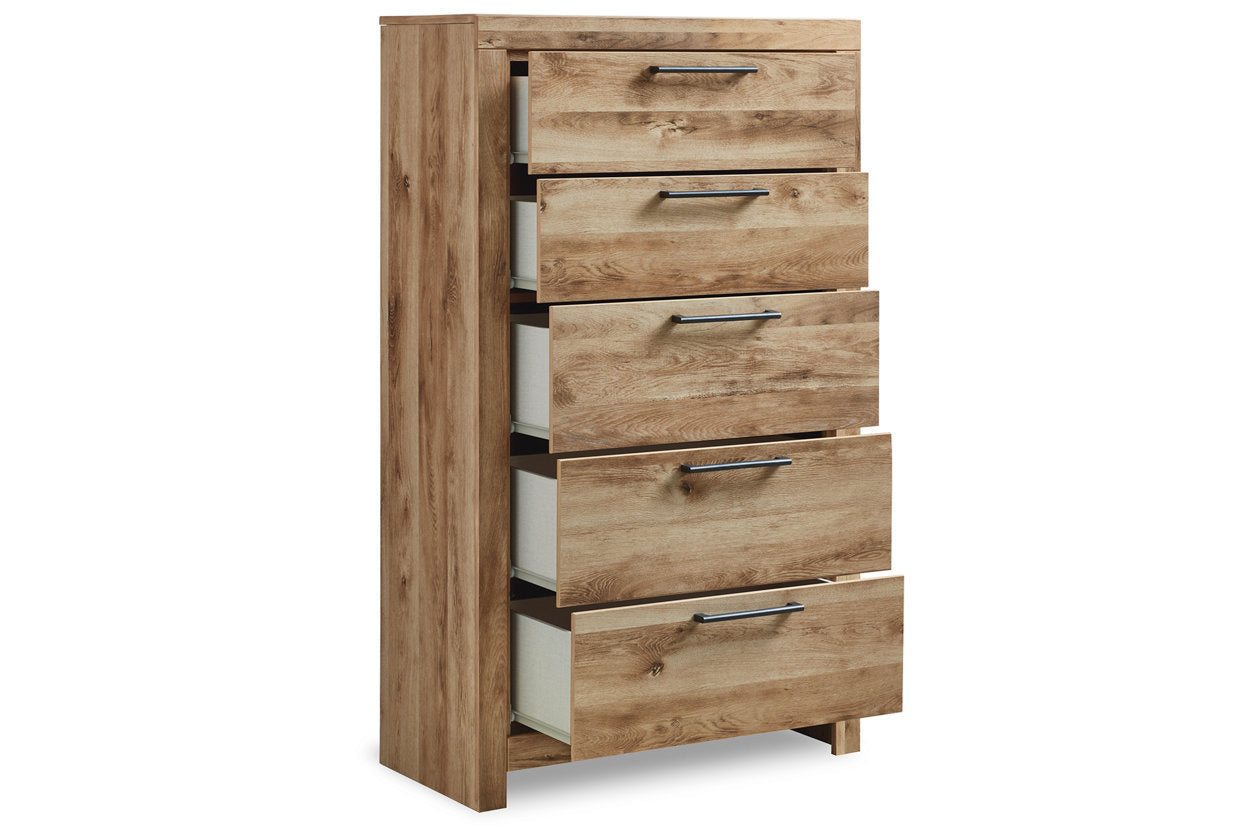 Hyanna Tan Brown Youth One Side Storage Panel Bedroom Set from Ashley - Luna Furniture