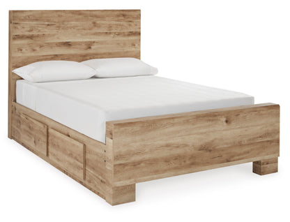 Hyanna Tan Brown Two Side Storage Panel Bedroom Set from Ashley - Luna Furniture