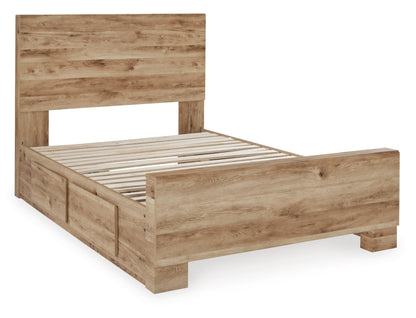 Hyanna Tan Brown Two Side Storage Panel Bedroom Set from Ashley - Luna Furniture