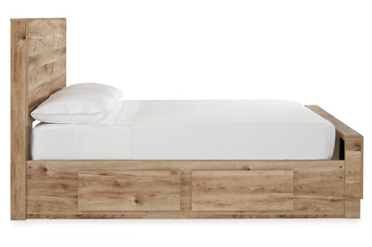 Hyanna Tan Brown Full Panel Bed with 1 Side Storage from Ashley - Luna Furniture