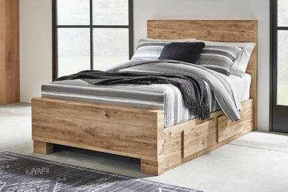 Hyanna Tan Brown Youth One Side Storage Panel Bedroom Set from Ashley - Luna Furniture