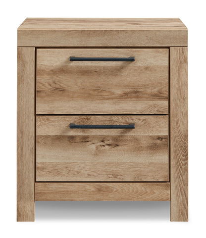 Hyanna Tan Brown Two Side Storage Bedroom Set from Ashley - Luna Furniture