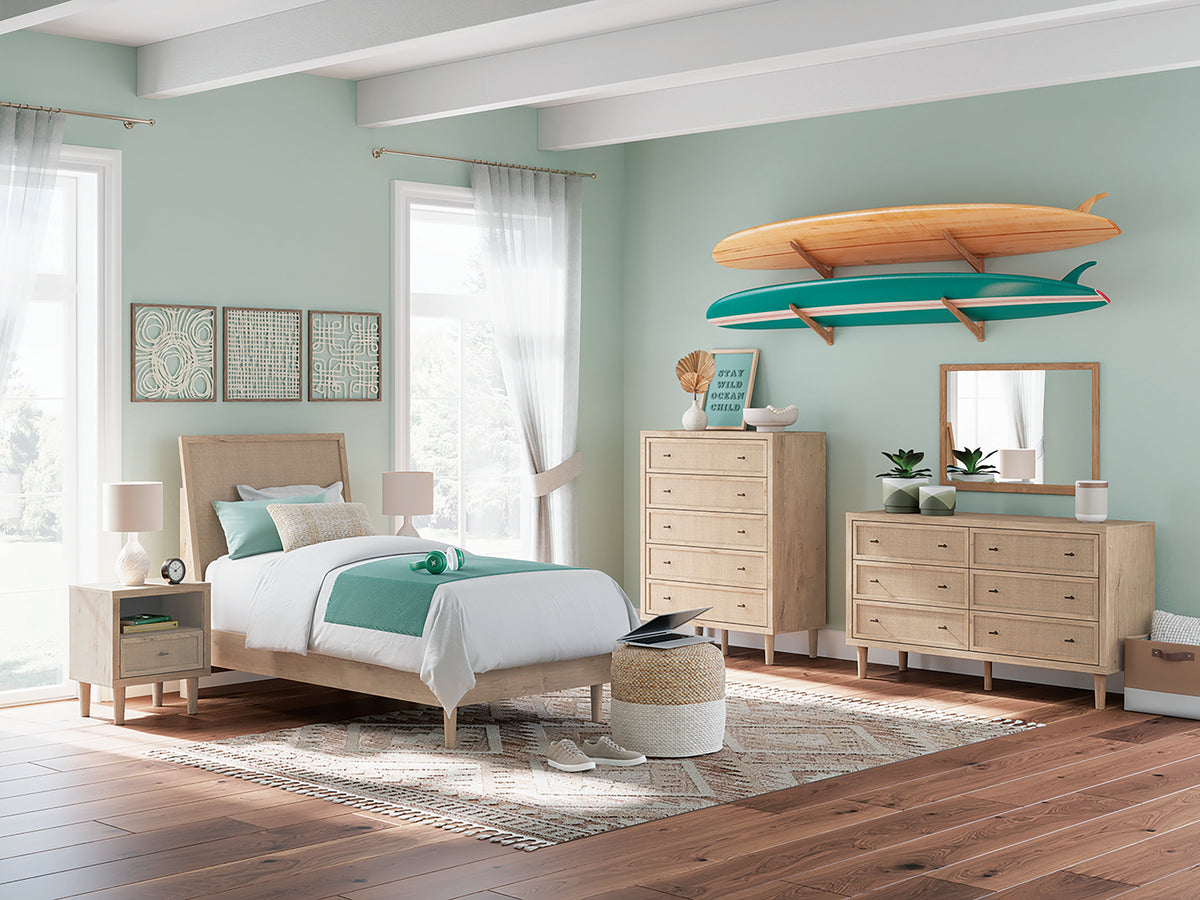 Cielden Tan Youth Platform Bedroom Set