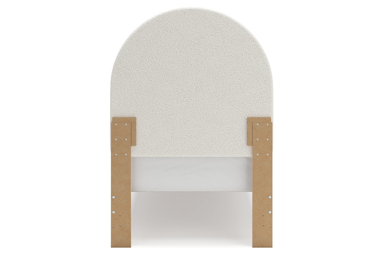 Wistenpine Blush Twin Upholstered Panel Bed -  Ashley - Luna Furniture