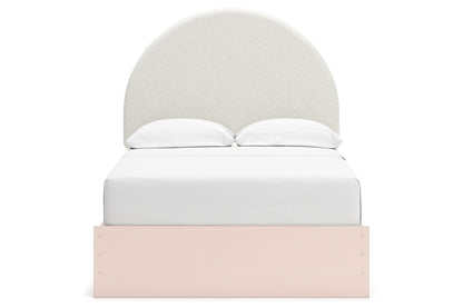 Wistenpine Blush Full Upholstered Panel Bed with Storage -  Ashley - Luna Furniture