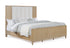 Kara Cerused Natural Upholstered Panel Bedroom Set from Crown Mark - Luna Furniture