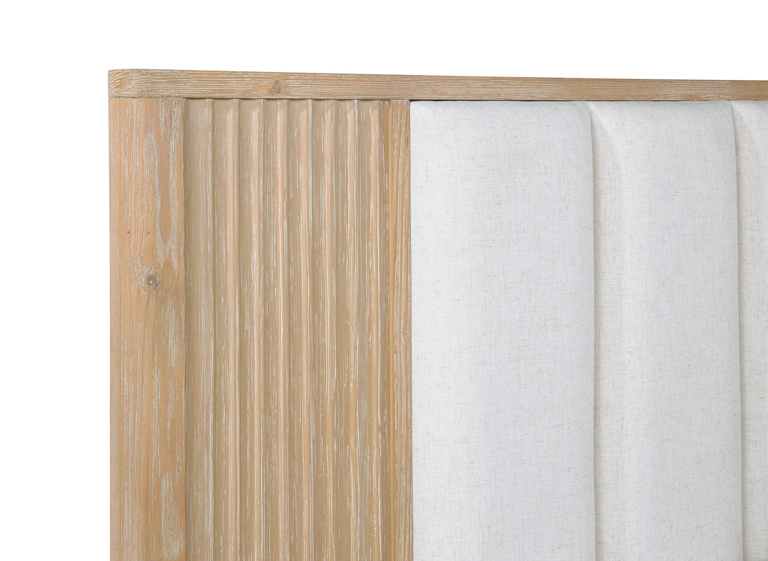 Kara Cerused Natural Upholstered Panel Bedroom Set from Crown Mark - Luna Furniture