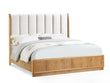 Westcott Cerused Natural King Upholstered Panel Bed from Crown Mark - Luna Furniture