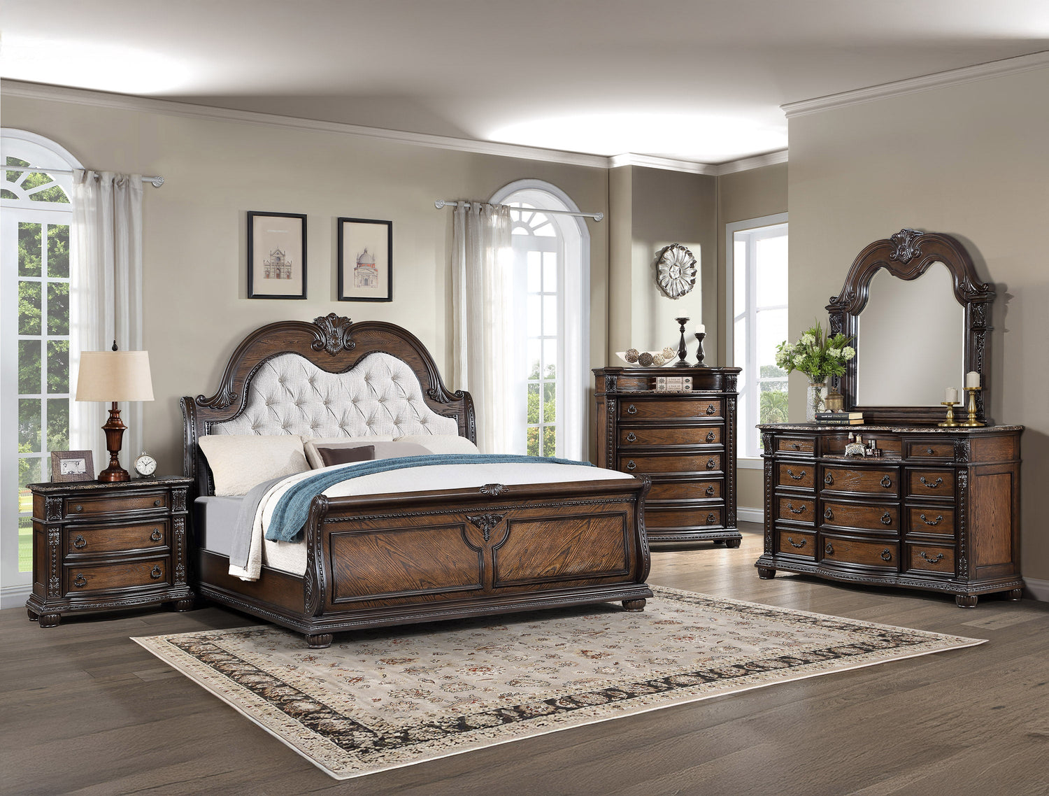 Stanley Coffee Brown Bedroom Set from Crown Mark - Luna Furniture