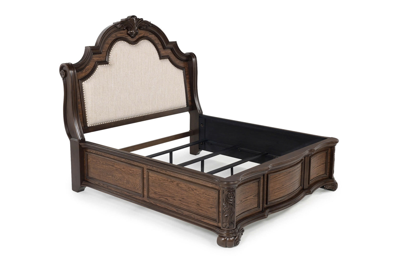 Ludwig Brown King Upholstered Panel Bed from Crown Mark - Luna Furniture