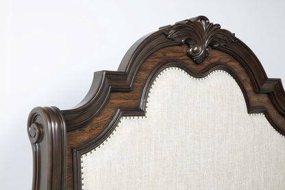 Ludwig Brown King Upholstered Panel Bed from Crown Mark - Luna Furniture