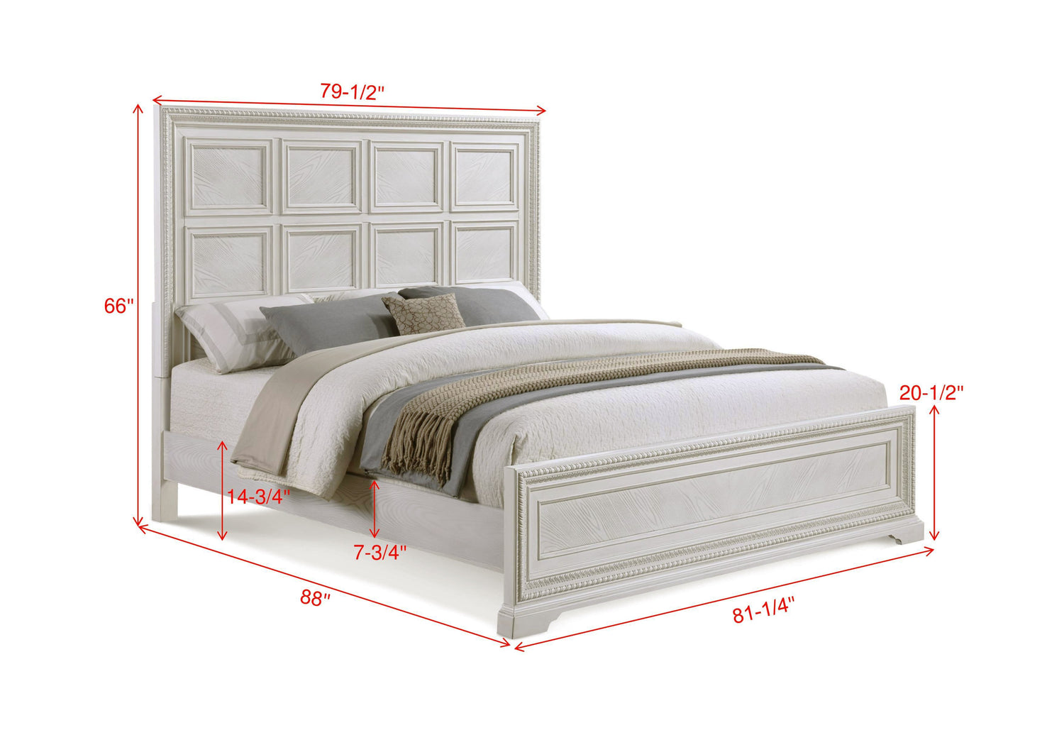 Alexandria Whitewash Panel Bedroom Set from Crown Mark - Luna Furniture