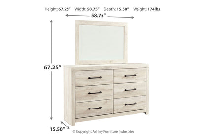 Cambeck Whitewash Dresser and Mirror -  Ashley - Luna Furniture
