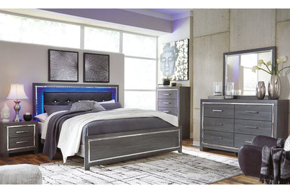 Lodanna Gray King Panel Bed from Ashley - Luna Furniture