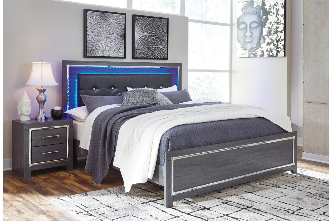 Lodanna Gray King Panel Bed from Ashley - Luna Furniture