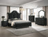 Cameo Black King Upholstered Panel Bed from Crown Mark - Luna Furniture