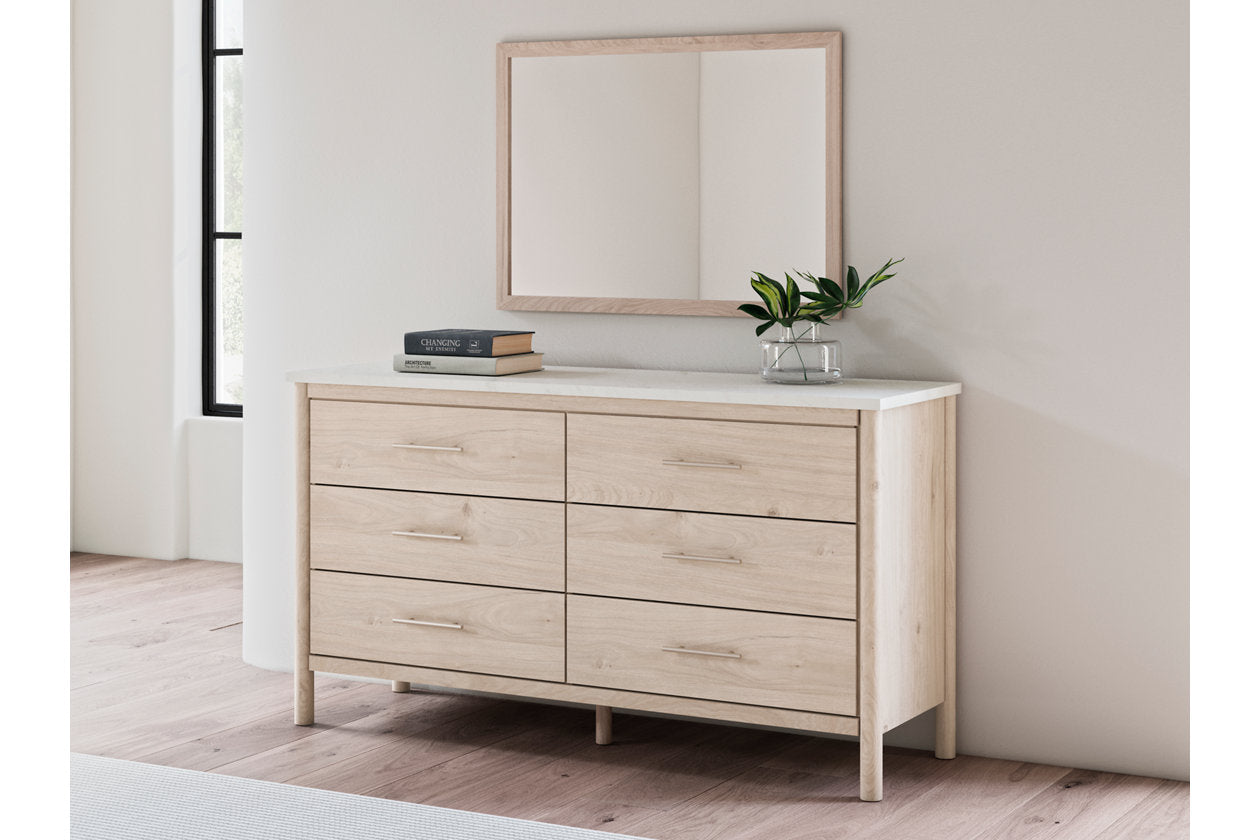 Cadmori Two-tone Dresser and Mirror -  Ashley - Luna Furniture