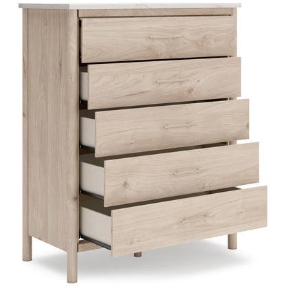 Cadmori Two-tone Upholstered Panel Bedroom Set from Ashley - Luna Furniture