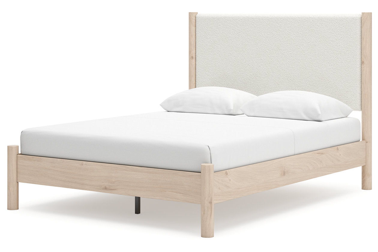 Cadmori Two-tone Queen Upholstered Platform Bed -  Ashley - Luna Furniture