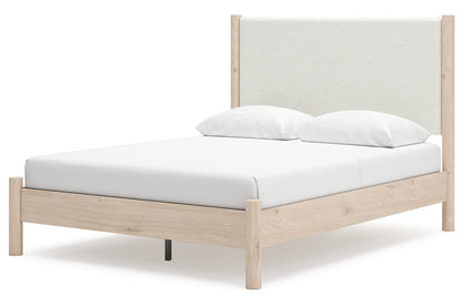 Cadmori Two-tone Queen Upholstered Platform Bed -  Ashley - Luna Furniture