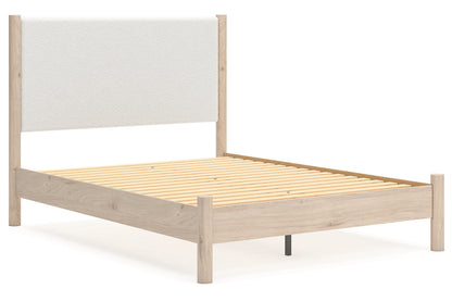 Cadmori Two-tone Queen Upholstered Platform Bed -  Ashley - Luna Furniture