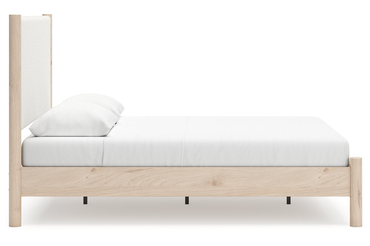 Cadmori Two-tone Queen Upholstered Platform Bed -  Ashley - Luna Furniture