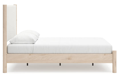 Cadmori Two-tone Queen Upholstered Platform Bed -  Ashley - Luna Furniture