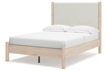 Cadmori Two-tone Full Upholstered Panel Bed -  Ashley - Luna Furniture