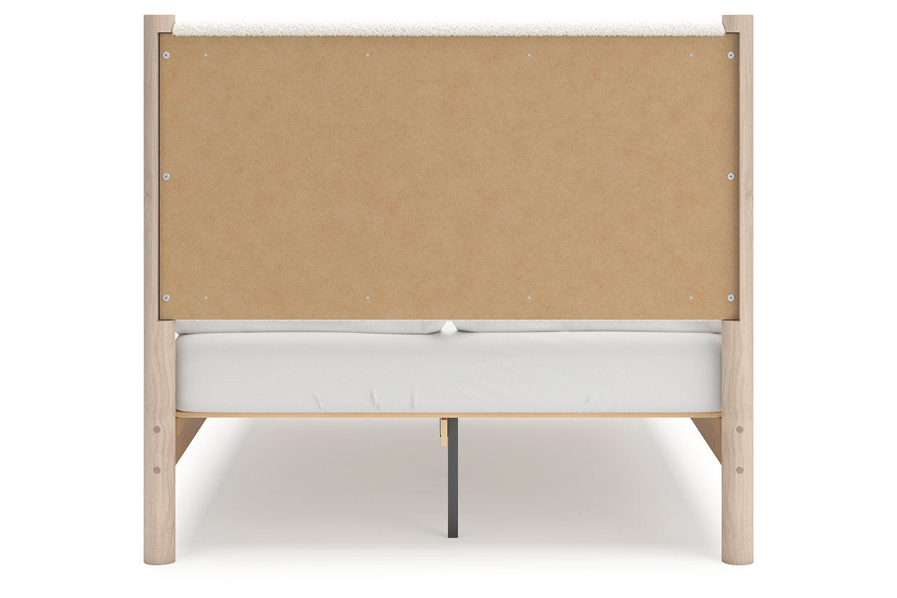 Cadmori Two-tone Full Upholstered Panel Bed -  Ashley - Luna Furniture