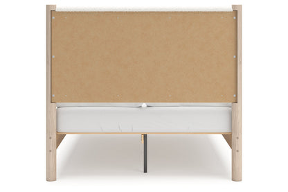Cadmori Two-tone Full Upholstered Panel Bed -  Ashley - Luna Furniture