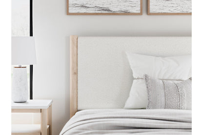 Cadmori Two-tone Full Upholstered Panel Bed -  Ashley - Luna Furniture
