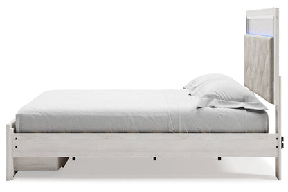 Altyra White King Upholstered Storage Bed from Ashley - Luna Furniture