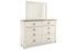 Willowton Whitewash Dresser and Mirror -  Ashley - Luna Furniture