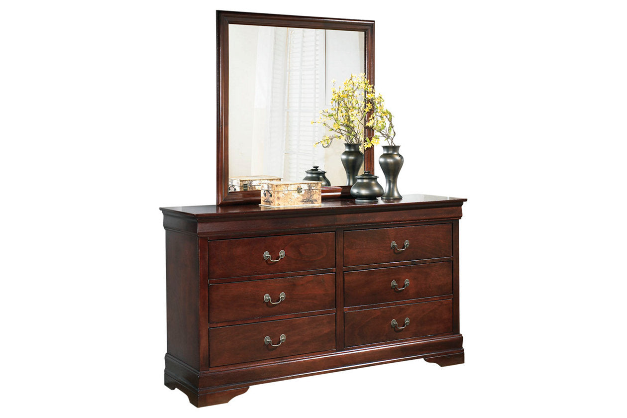 Alisdair Reddish Brown Dresser and Mirror -  Ashley - Luna Furniture