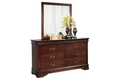 Alisdair Reddish Brown Dresser and Mirror -  Ashley - Luna Furniture