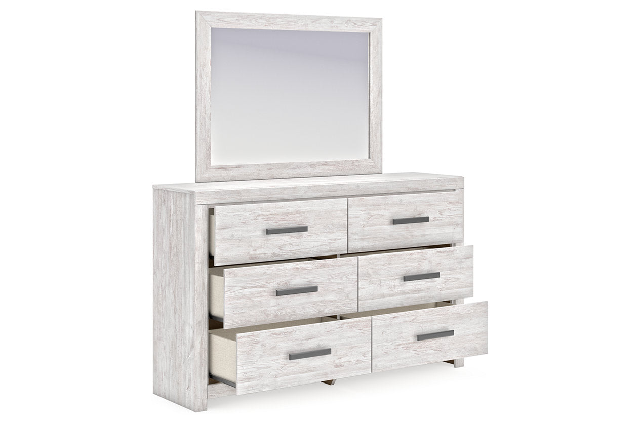 Cayboni Whitewash Dresser and Mirror -  Ashley - Luna Furniture