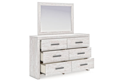 Cayboni Whitewash Dresser and Mirror -  Ashley - Luna Furniture