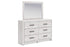 Cayboni Whitewash Dresser and Mirror -  Ashley - Luna Furniture